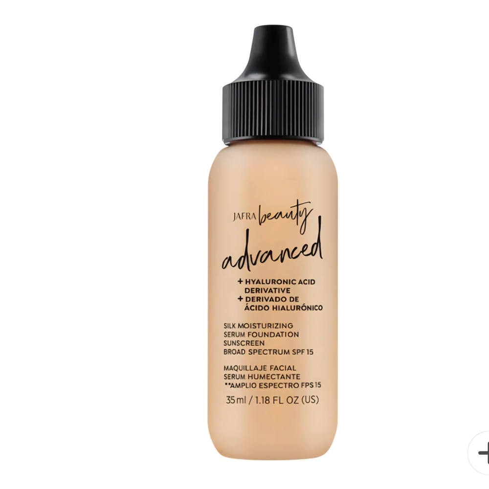 JAFRA Beauty Advanced Silk Foundation. Available In Caramel And Suntan